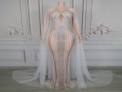 Новички Y4990 Оптовая Продажа Модной Одежды Роскошного Хрустального Платья Vestidos De Gala До Пола Аппликация Белое Свадебное Платье Свадебные Платья